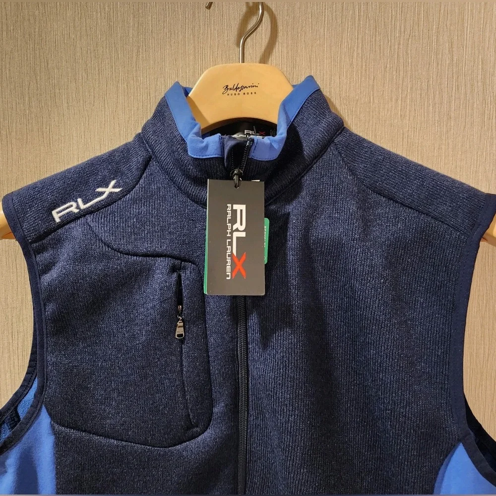 RLX Golf Terry-Paneled Fleece Color Blocked Vest sz M - Picture 6 of 13